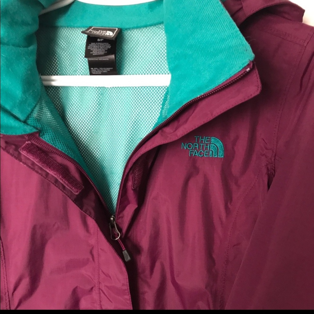Small grape purple North Face Rain Jacket.